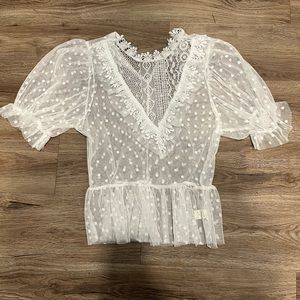 White lace blouse